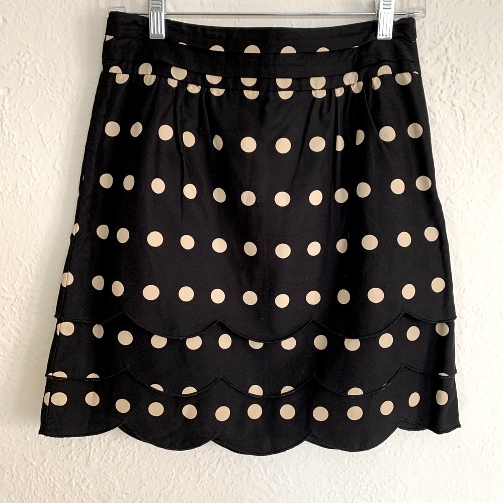 Anthropologie Floreat Polka Dot Pencil Skirt